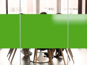 Film vitrage opacifiant vert menthe - Luminis Films